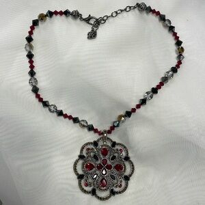 Rare Swarovski Crystal Victorian Revival Necklace with Pendant
